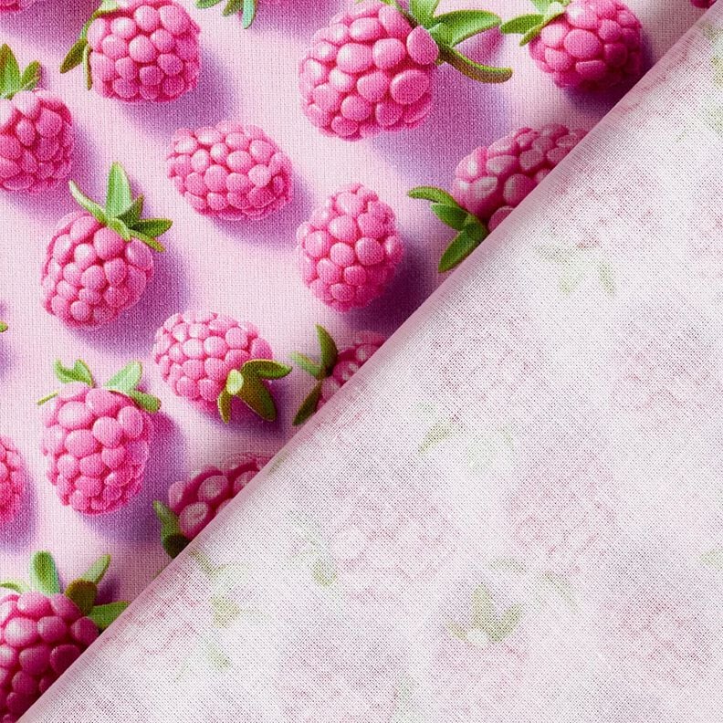 Baumwollstoff Popeline knallige Himbeeren – pastellviolett/apfelgrün, image number 4