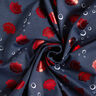 Baumwolljersey Muscheln Metallic – schwarzblau/rot | Reststück 100cm,  thumbnail number 4