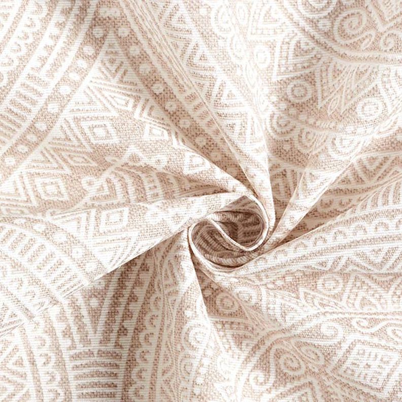 Dekostoff Canvas Mandala – natur/weiss,  image number 3