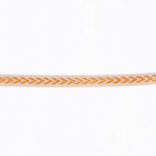 Köperband Ethno [7 mm] - beige/orange, 