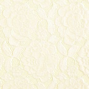 Elastische Spitze Blüten und Blätter – wollweiss, 
