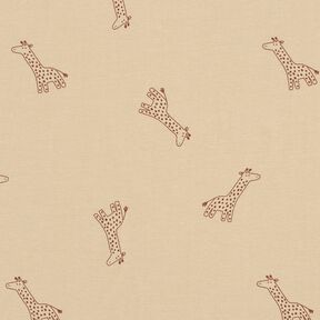 Baumwolljersey Giraffen – mandel, 