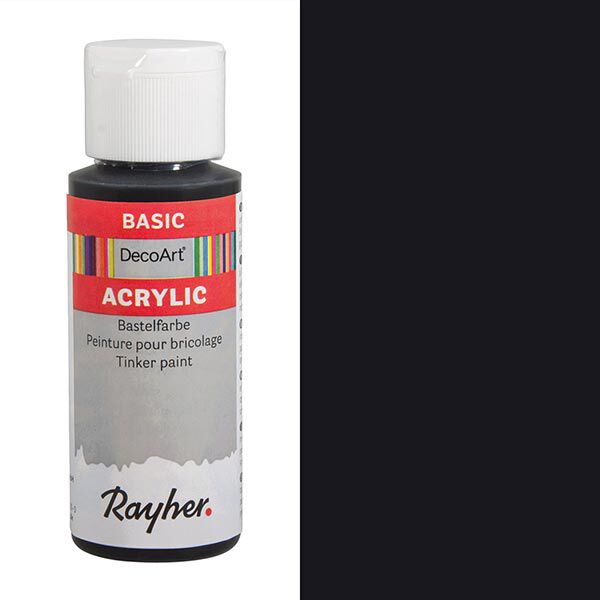 Acrylic-Bastelfarbe [ 59 ml ] – schwarz,  image number 1