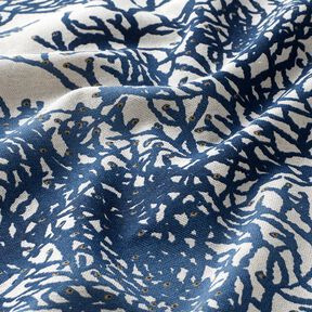 Dekostoff Halbpanama feine Korallen – marineblau/natur, 