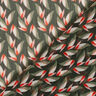 Crêpe Chiffon Blättermuster – schwarz/schilf,  thumbnail number 4