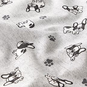 Dekostoff Canvas Bulldogge – grau, 