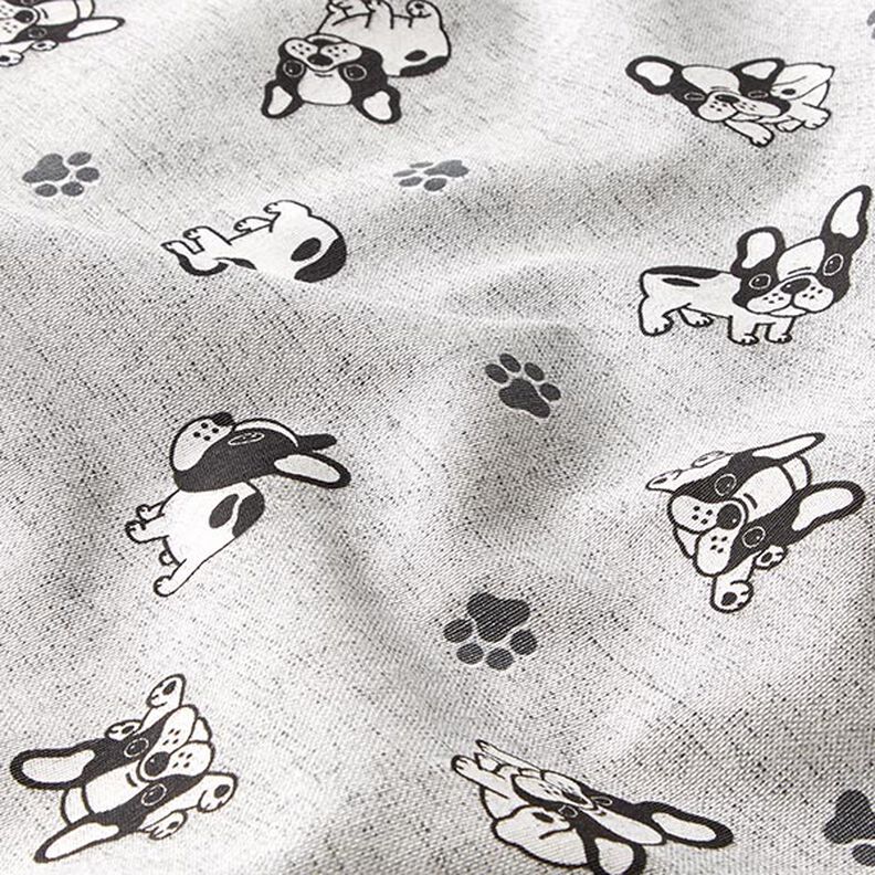Dekostoff Canvas Bulldogge – grau,  image number 2
