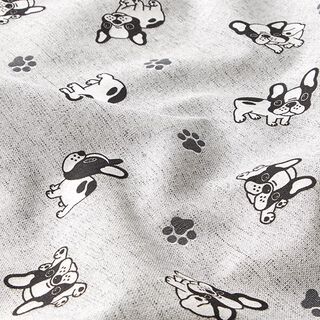 Dekostoff Canvas Bulldogge – grau, 