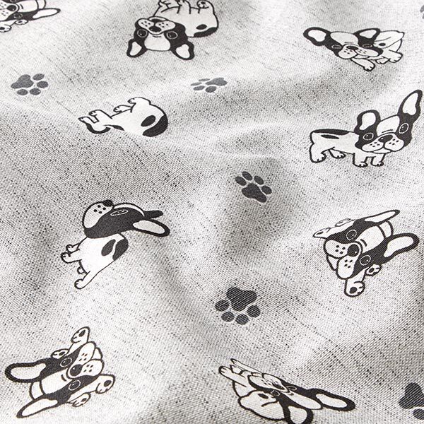 Dekostoff Canvas Bulldogge – grau,  image number 2