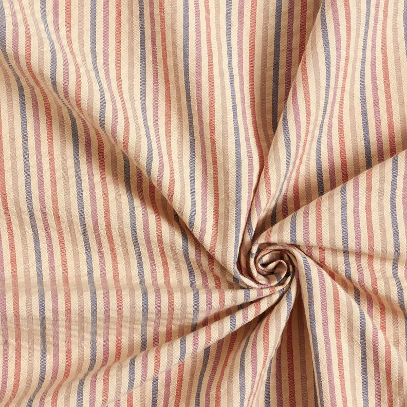 Seersucker bunte Streifen – cashew/traube,  image number 3