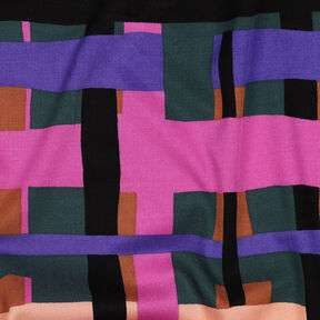 Viskosestoff Stretch Line Layers | Nerida Hansen – dunkelgrün/lila, 