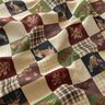 Dekostoff Gobelin herbstliches Patchwork – hellbeige/karminrot,  thumbnail number 2