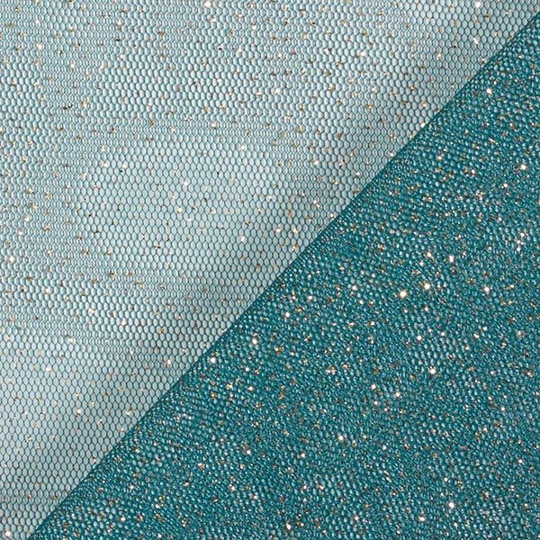Glitzertüll Royal – petrol/gold