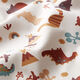 Baumwollstoff Cretonne Dinos – wollweiss/braun,  thumbnail number 2