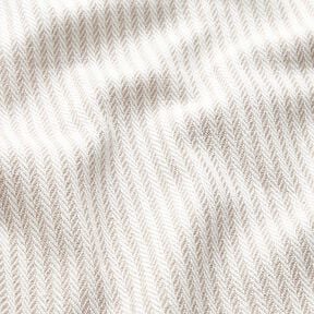 Dekostoff Jacquard dezente Streifen – dunkelbeige | Reststück 60cm, 