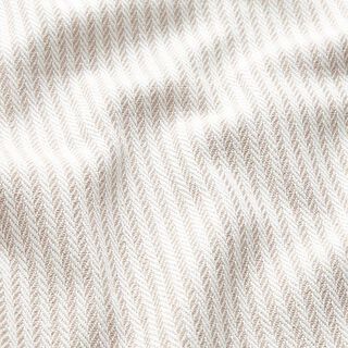 Dekostoff Jacquard dezente Streifen – dunkelbeige, 