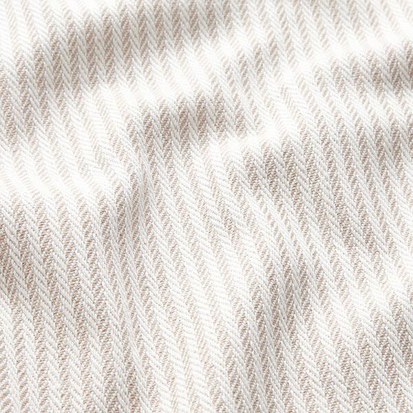 Dekostoff Jacquard dezente Streifen – dunkelbeige