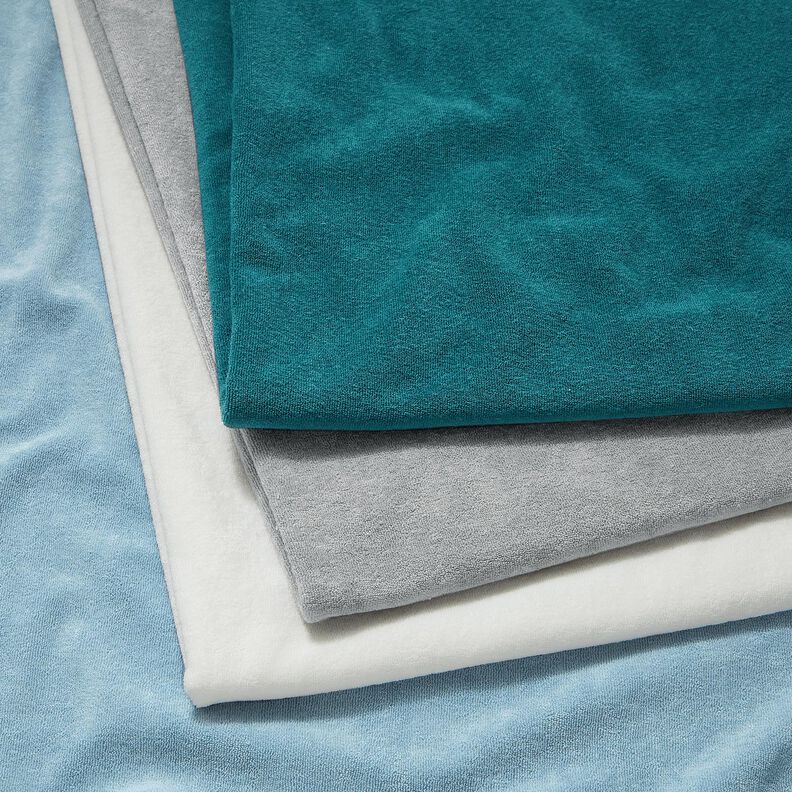 Frotteestoff Stretch Uni – petrol,  image number 5