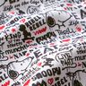 Baumwollpopeline Lizenzstoff Snoopy Graffiti | Peanuts ™ – weiss,  thumbnail number 2