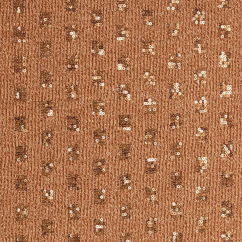 Strickstoff Glitzerpailletten Kästchen – karamell,  image number 1