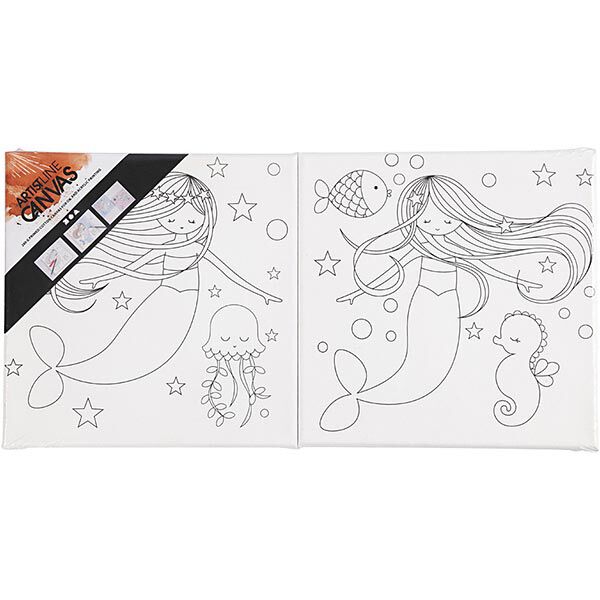 Keilrahmen bedruckt Meerjungfrau [ 20 x 20 cm ] – weiss,  image number 3