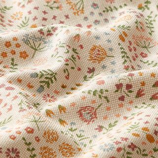Dekostoff Halbpanama Blumenwiese – natur, 