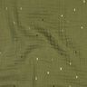 Musselin/ Doppel-Krinkel Gewebe Rechteck Foliendruck | Poppy Fabrics – pinie/gold metallic,  thumbnail number 2