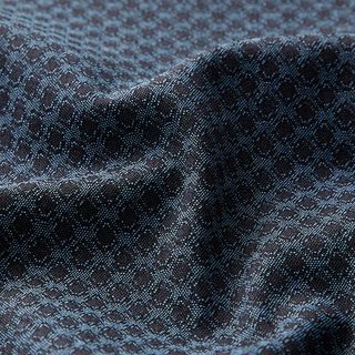 Stretch Jacquard Rauten – jeansblau, 