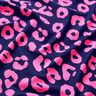 French Terry Sommersweat Jeanslook Neon Leo Print – nachtblau/neonpink,  thumbnail number 2