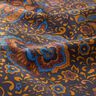 Hemdenstoff Retroblumen und Paisleymuster – nachtblau/karamell,  thumbnail number 2