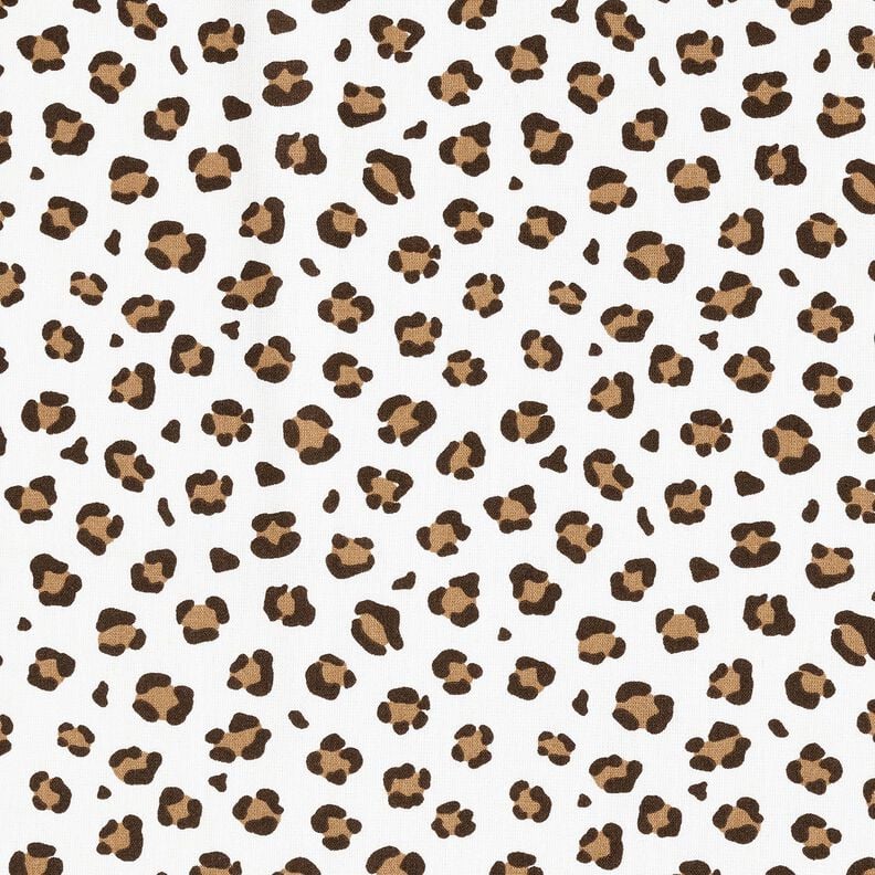 Baumwollpopeline Leoprint – elfenbein/rehbraun, image number 1