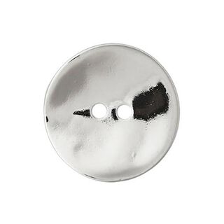 Metallknopf 2-Loch  – silber, 