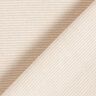 Bündchen Schlauchware schmale Ringel – beige/wollweiss | Reststück 100cm,  thumbnail number 3