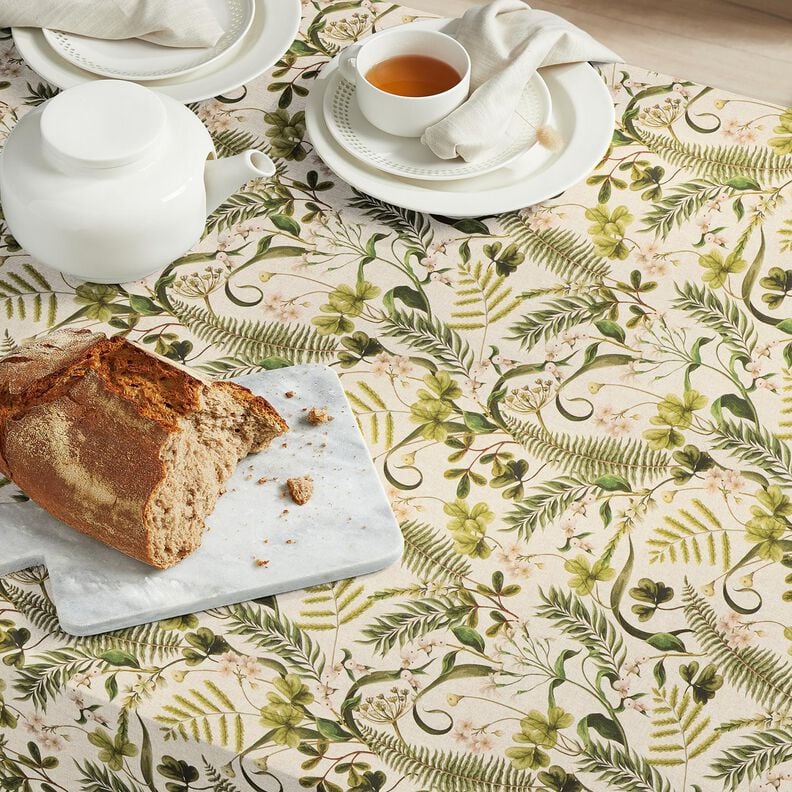 Dekostoff Halbpanama wilde Pflanzen – natur,  image number 6