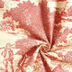 Dekostoff Halbpanama Toile de Jouy – kirschrot/creme,  thumbnail number 3