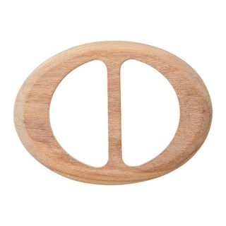 Holzschließe oval  – beige, 