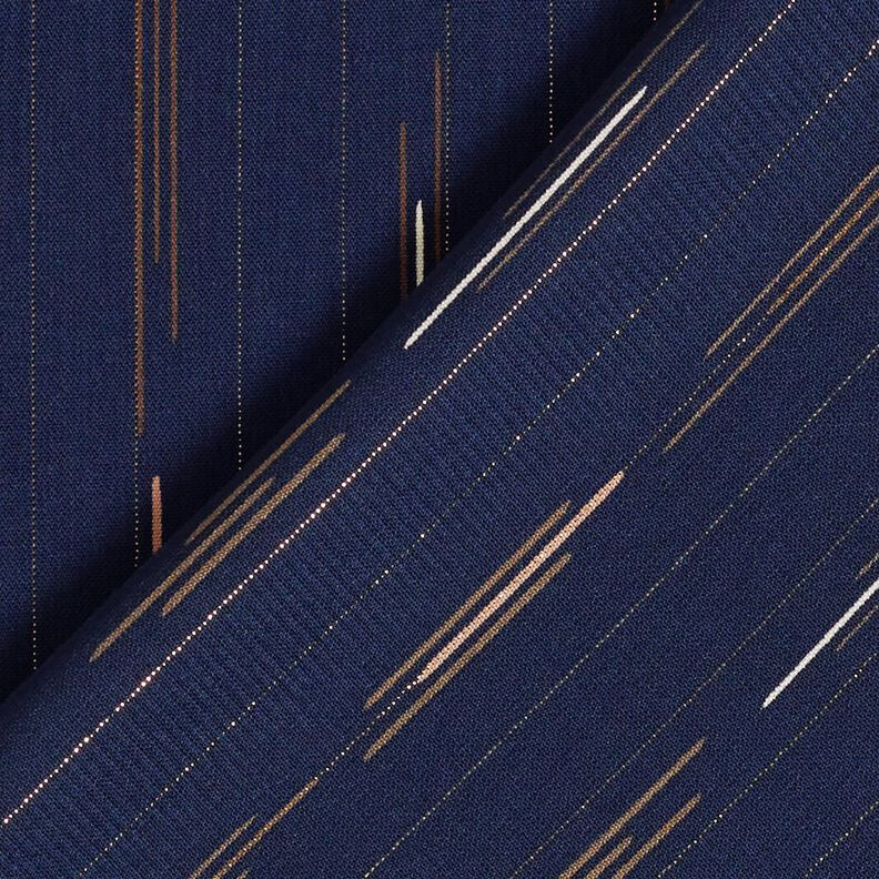 Blusenstoff Glitzernadelstreifen – marineblau,  image number 4