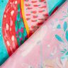 Beachwear Panel Pareo Pfauen und Blumen – aquablau/intensiv pink,  thumbnail number 5