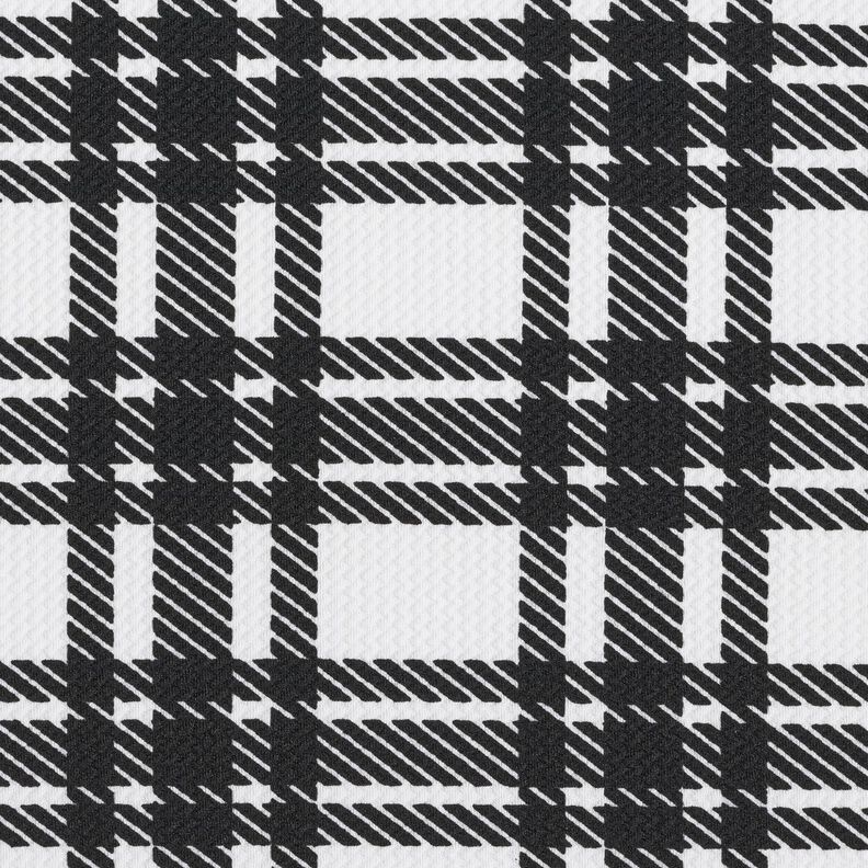 Strickjacquard Karo Struktur – schwarz/weiss,  image number 1