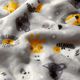 Kuschelfleece Doubleface Brillentiere und Sterne – nebelgrau/sonnengelb – Muster,  thumbnail number 2