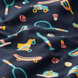 Baumwolljersey Retro-Sport | PETIT CITRON – nachtblau, 