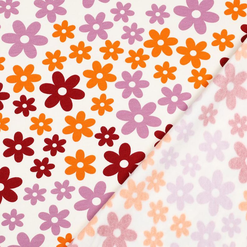Kuschelsweat bunte Blumen | Poppy Fabrics – wollweiss, image number 4