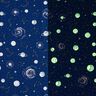 Dekostoff Glow in the Dark Sternbilder – marineblau/hellgelb,  thumbnail number 1