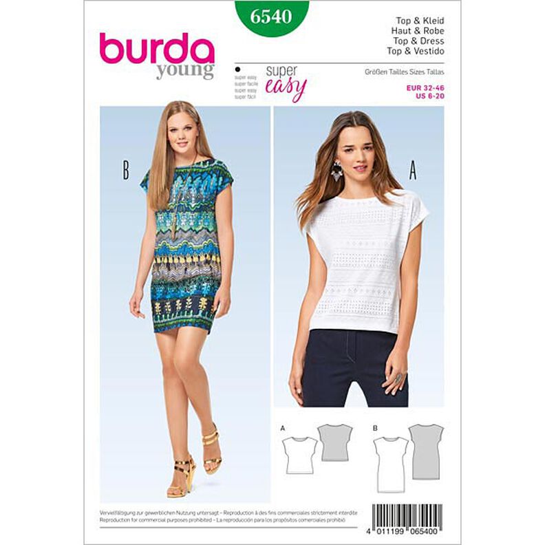 Top / Kleid | Burda 6540 | 32-46,  image number 1