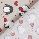 Popeline Pinguine und Herzen  – sand,  thumbnail number 4