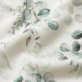Rippenjersey Eukalyptus Digitaldruck – wollweiss, 