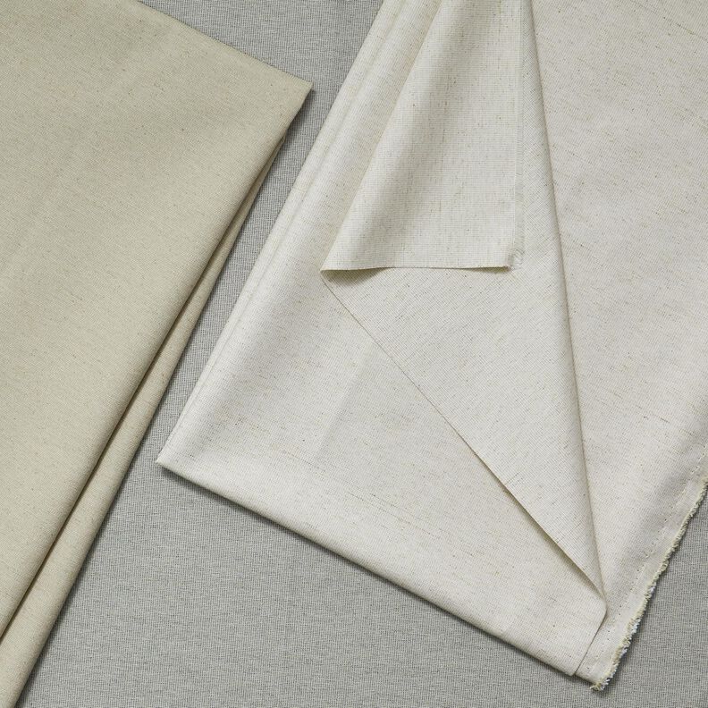 Dekostoff Canvas Leinen-Mix – weiss/natur,  image number 4