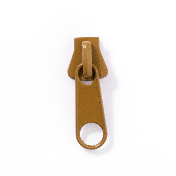 Reissverschluss-Schieber Metall (Schienenstärke 8) - ockergelb, image number 1
