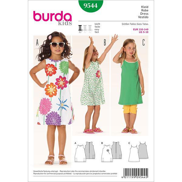 Kleid | Burda 9544 | 110-140,  image number 1