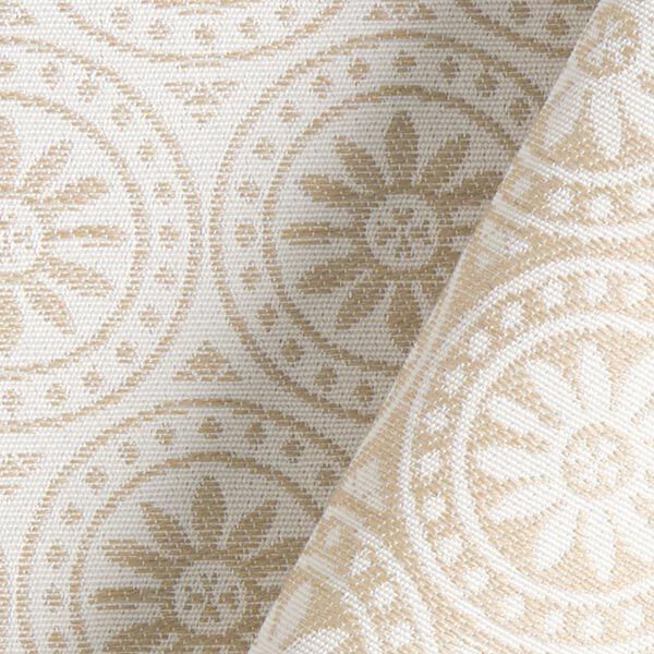 Outdoorstoff Jacquard Kreis-Ornamente – anemone/wollweiss,  image number 4